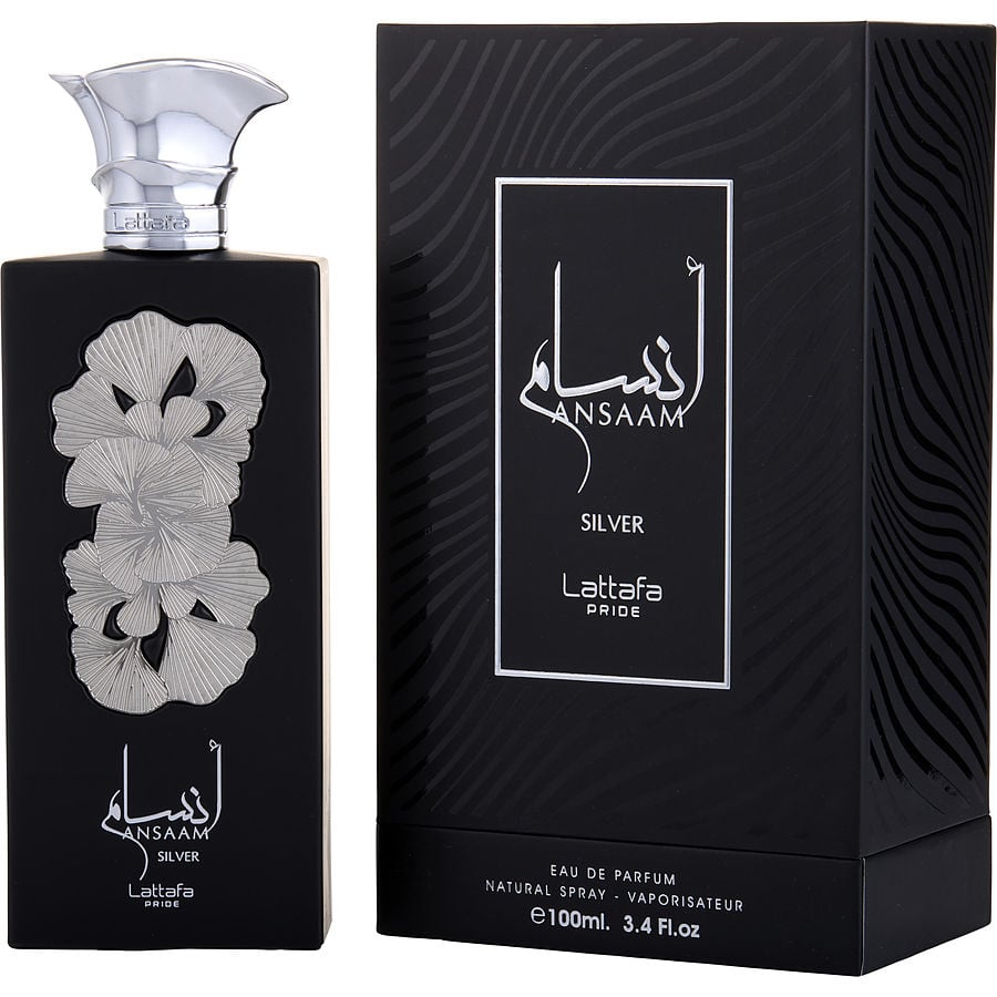 Lattafa Ansaam Silver | Eau De Parfum | Spray for 3.4 Fl Oz | Unisex