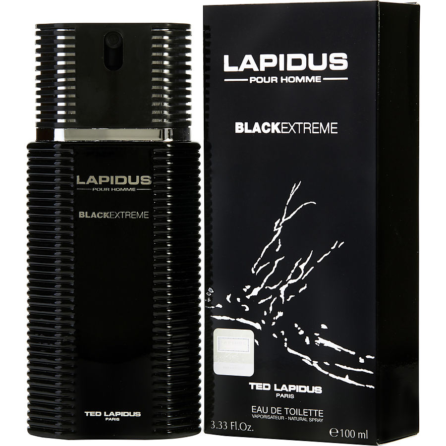 Lapidus Pour Homme Black Extreme | Eau de Toilette | Spray 3.4 Fl Oz | For Men