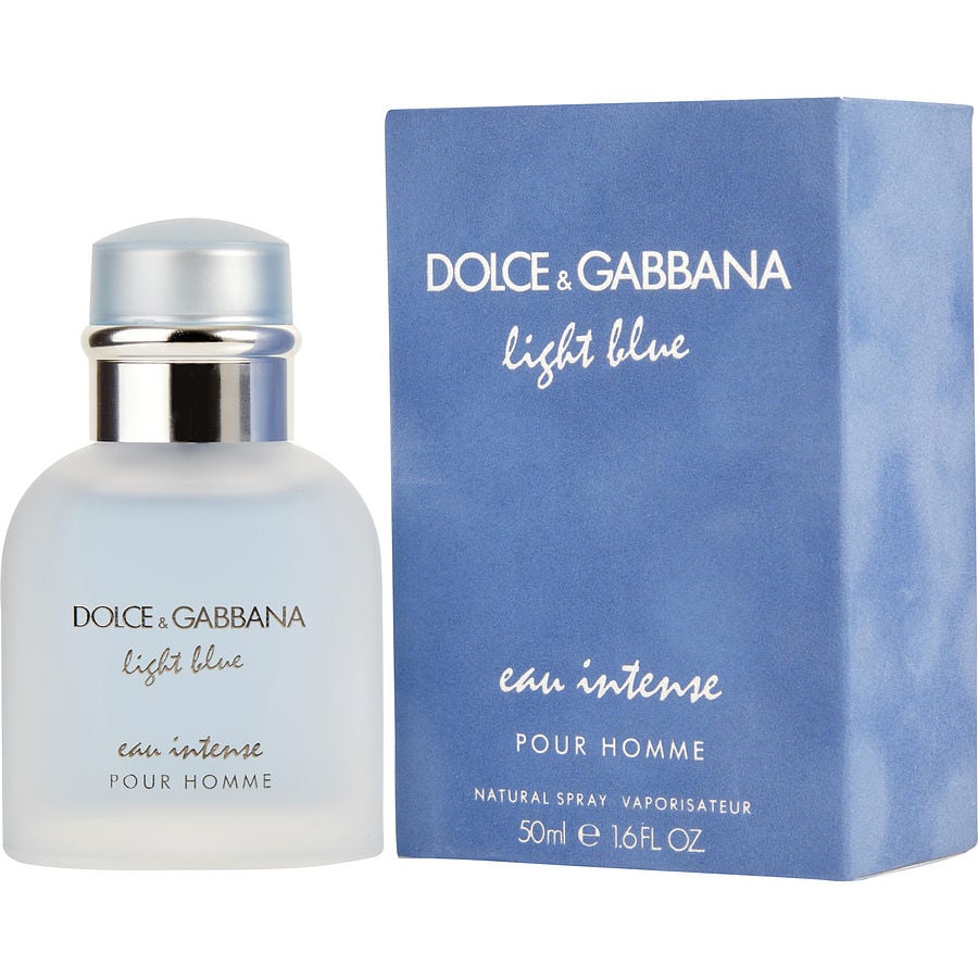 D & G Light Blue Eau Intense | Eau de Parfum | Spray 1.6 Fl Oz | For Men