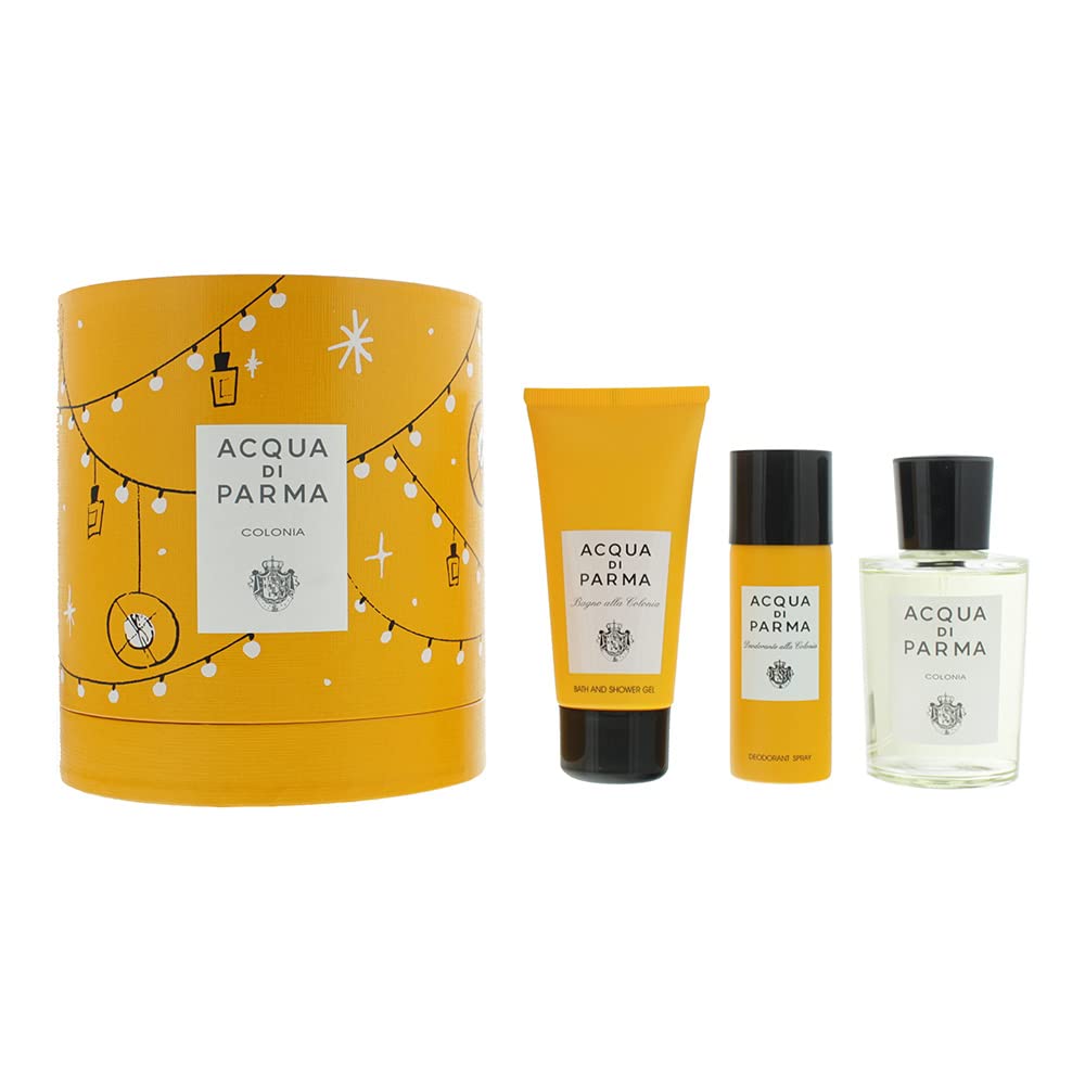 Acqua Di Parma Colonia EDC | Gift Set Includes Full Size Original Colonia 100ml | Shower Gel 75ml | Deodorant Spray 50ml