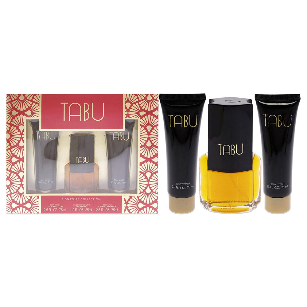 Dana Tabu | Spray 1.2oz EDC | 2.5oz Body Lotion | 2.5oz Body Wash | 3 Pc Gift Set | For Women