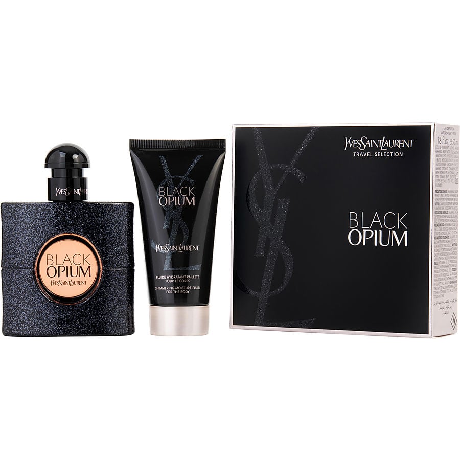 Black Opium | Eau de Parfum | Spray 1.6 oz & Shimmering Body Lotion 1.7 oz |  For Women